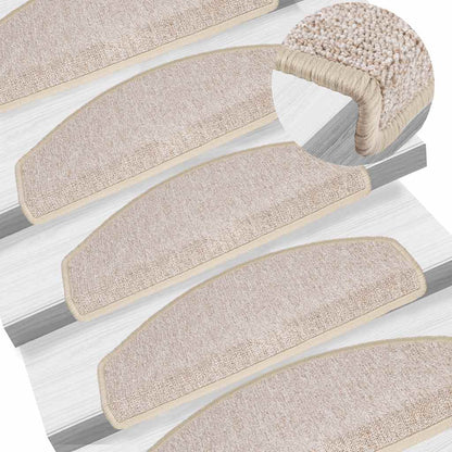 Stair Mats 65x24x4 cm Half Round Large 20 pcs Taupe