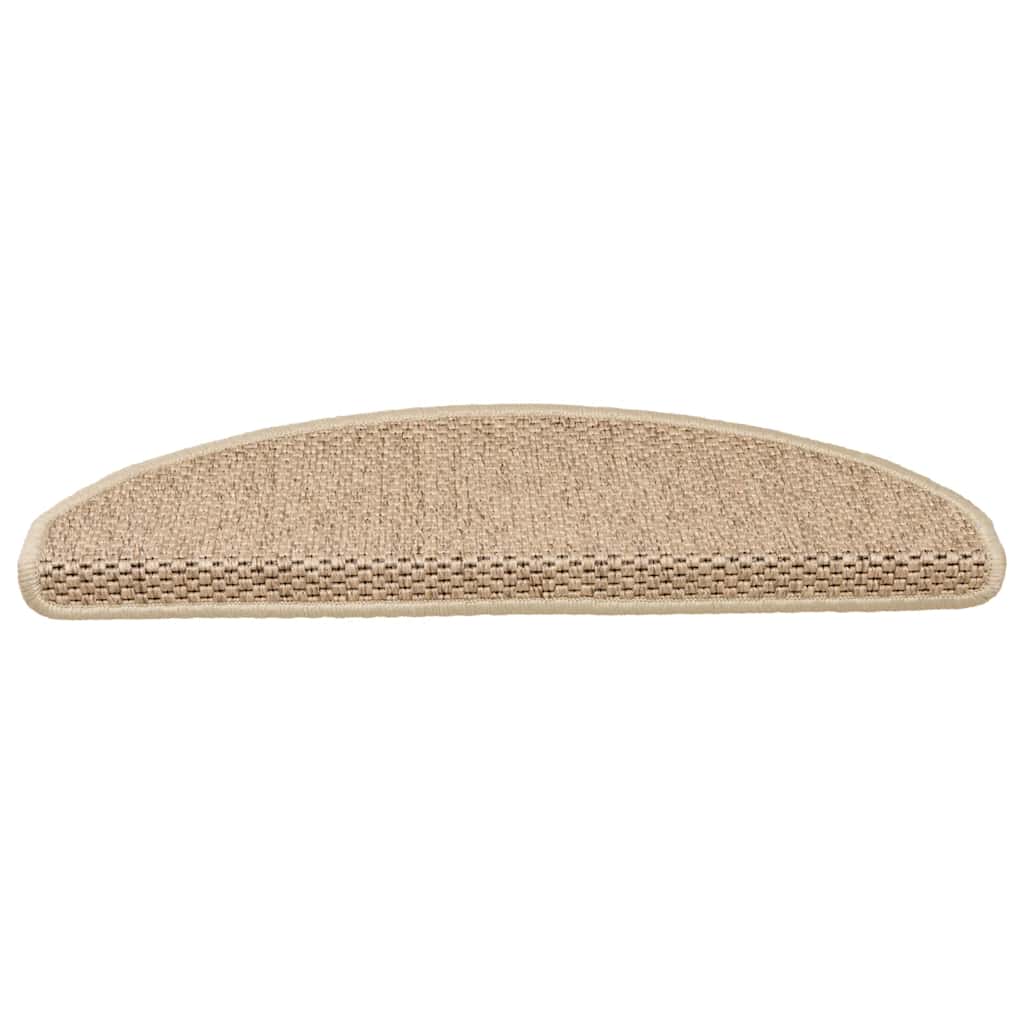 Stair Mats Self-adhesive Sisal-Look 65x21x4 cm 30 pcs Sand
