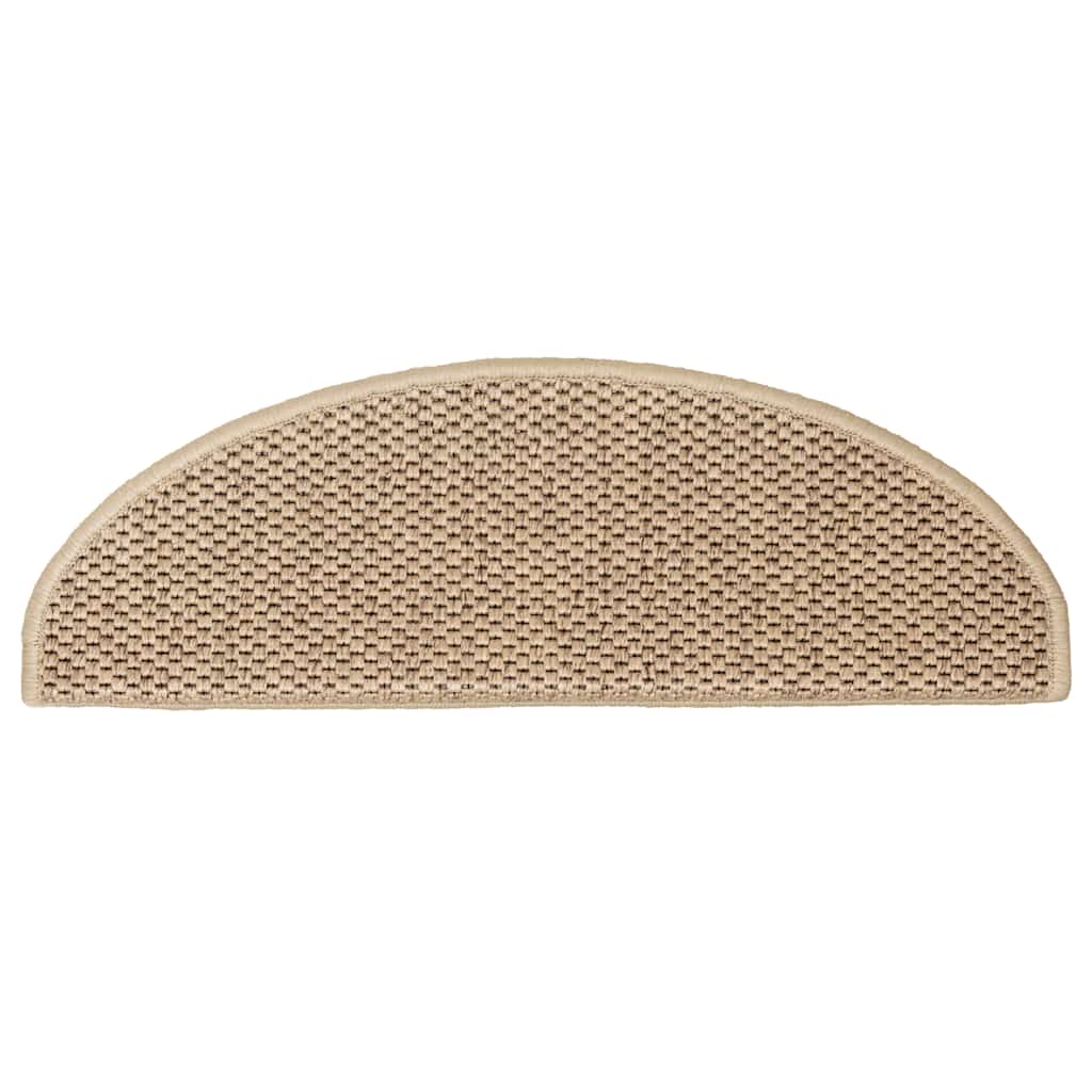 Stair Mats Self-adhesive Sisal-Look 65x21x4 cm 30 pcs Sand