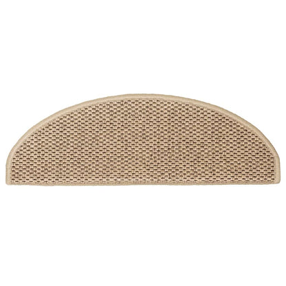 Stair Mats Self-adhesive Sisal-Look 65x21x4 cm 30 pcs Sand