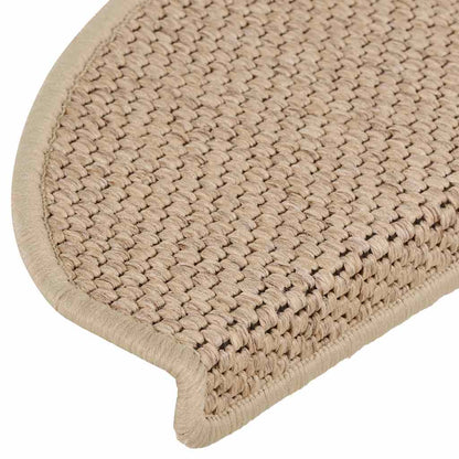 Stair Mats Self-adhesive Sisal-Look 65x21x4 cm 30 pcs Sand