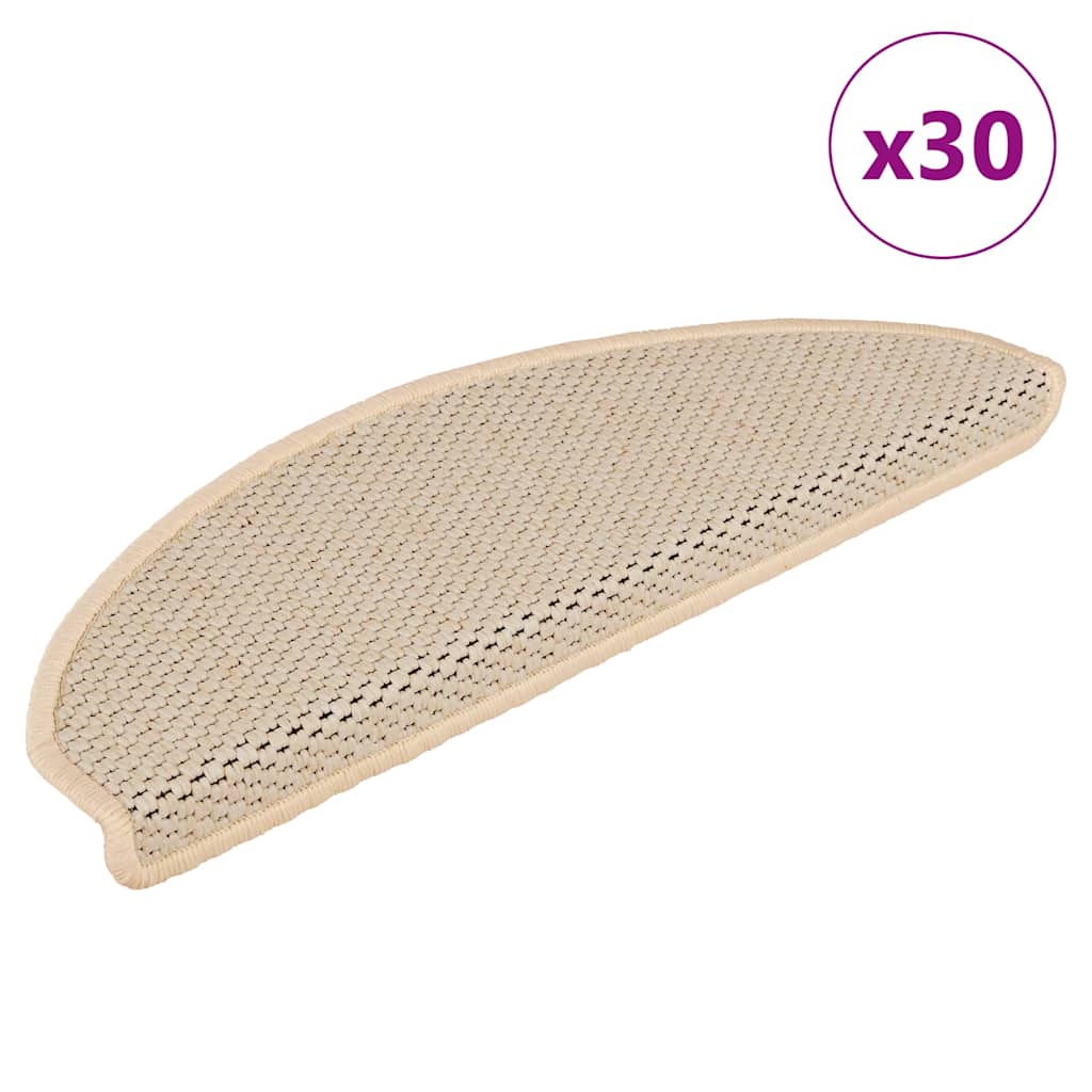 Stair Mats Self-adhesive Sisal-Look 65x21x4 cm 30 pcs Berber