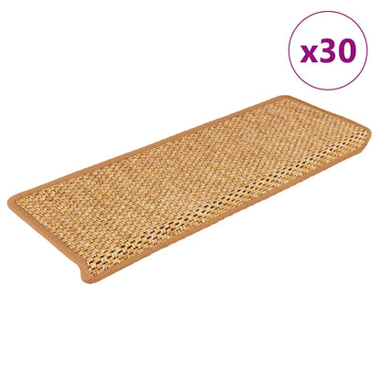 Stair Mats Self-adhesive Sisal-Look 65x21x4 cm 30 pcs Sisal