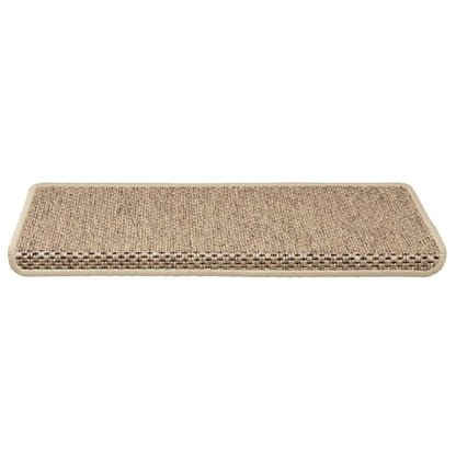 Stair Mats Self-adhesive Sisal-Look 65x21x4 cm 30 pcs Sand