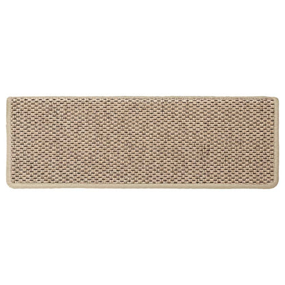 Stair Mats Self-adhesive Sisal-Look 65x21x4 cm 30 pcs Sand