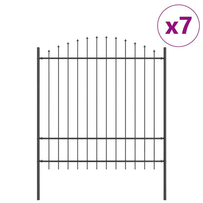 vidaXL Garden Fence WOERDEN 7 pcs 170 x 215 cm Powder-Coated Steel 2