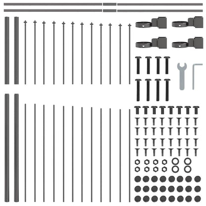 vidaXL Garden Fence WOERDEN 8 pcs 170 x 190 cm Powder-Coated Steel 6