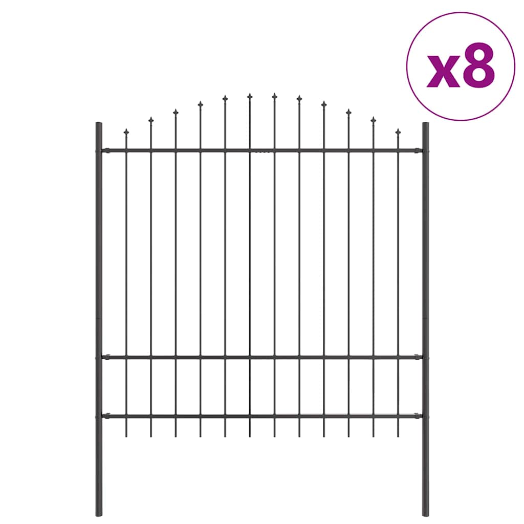 vidaXL Garden Fence WOERDEN 8 pcs 170 x 215 cm Powder-Coated Steel 2