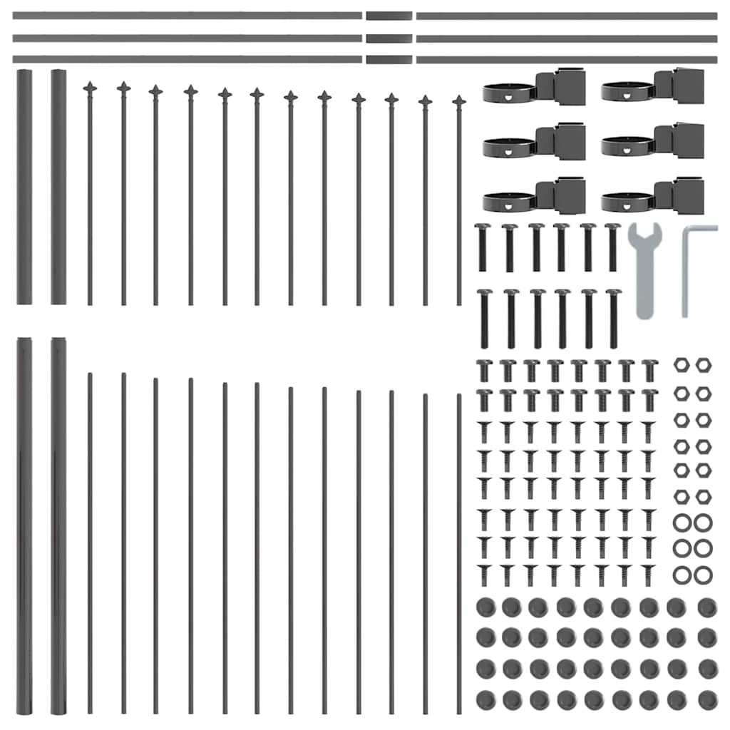 vidaXL Garden Fence WOERDEN 8 pcs 170 x 215 cm Powder-Coated Steel 6