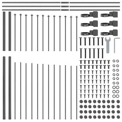 vidaXL Garden Fence WOERDEN 8 pcs 170 x 215 cm Powder-Coated Steel 6