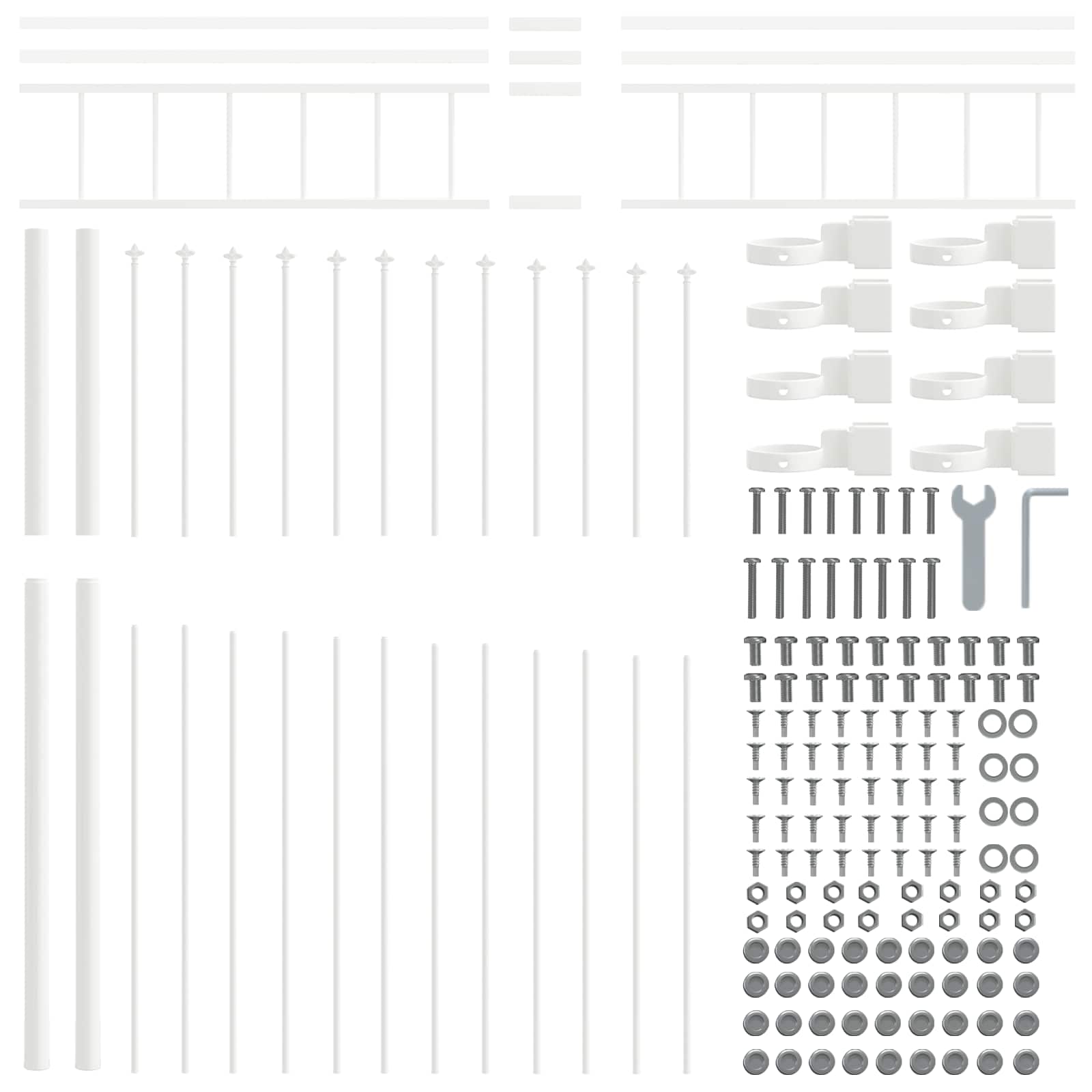 vidaXL Garden Fence WOERDEN 6 pcs 170 x 225 cm Powder-Coated Steel 6