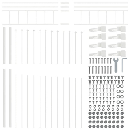vidaXL Garden Fence WOERDEN 6 pcs 170 x 225 cm Powder-Coated Steel 6