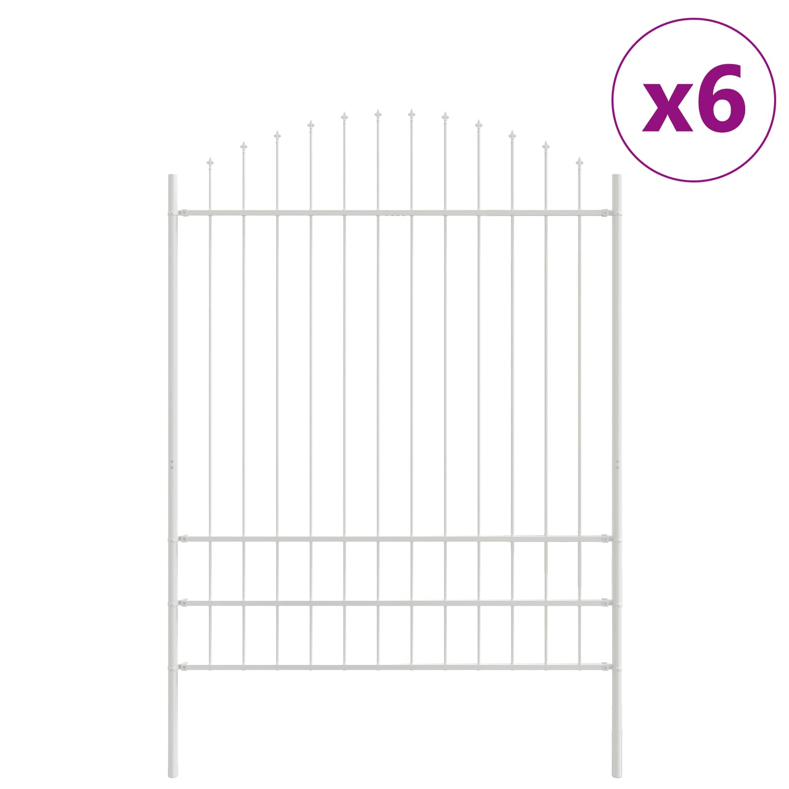vidaXL Garden Fence WOERDEN 6 pcs 170 x 225 cm Powder-Coated Steel 3