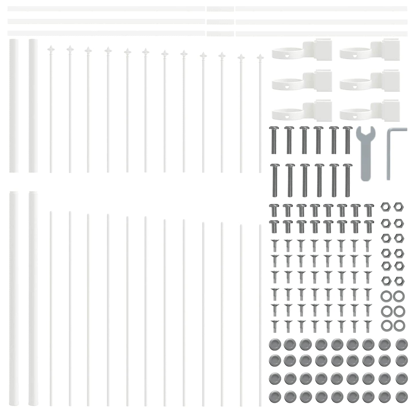 vidaXL Garden Fence WOERDEN 7 pcs 170 x 215 cm Powder-Coated Steel 6
