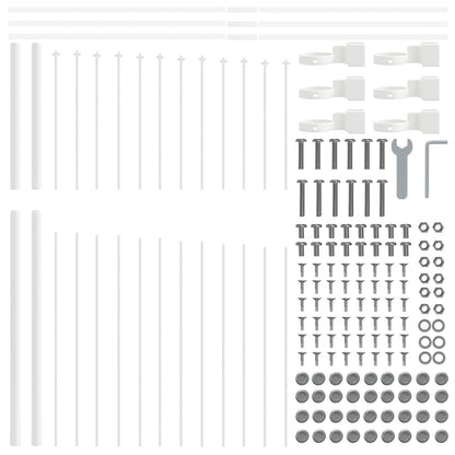 vidaXL Garden Fence WOERDEN 7 pcs 170 x 215 cm Powder-Coated Steel 6