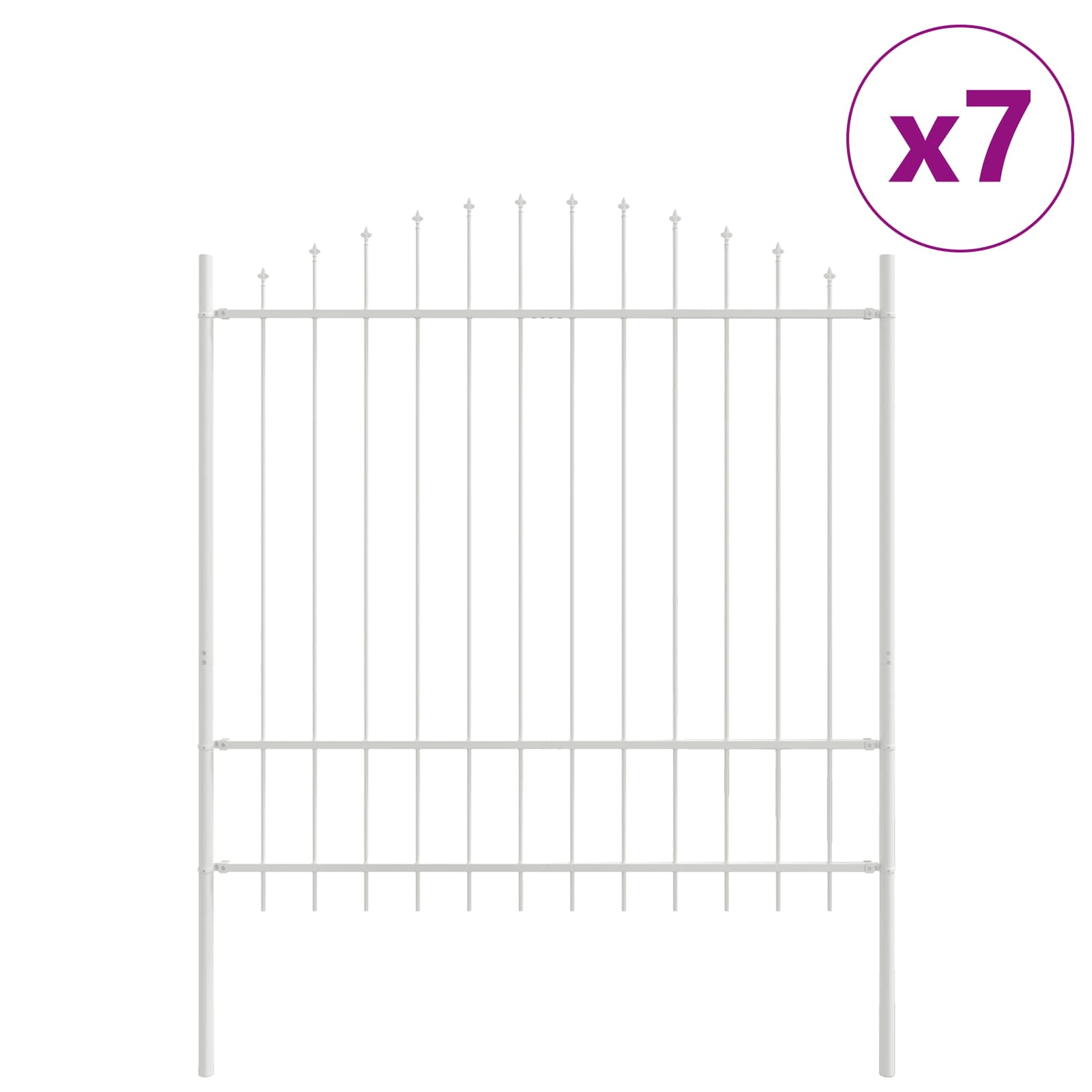vidaXL Garden Fence WOERDEN 7 pcs 170 x 215 cm Powder-Coated Steel 3