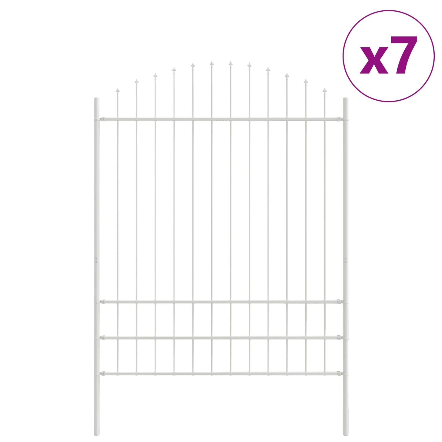 vidaXL Garden Fence WOERDEN 7 pcs 170 x 225 cm Powder-Coated Steel 3