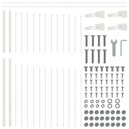 vidaXL Garden Fence WOERDEN 8 pcs 170 x 165 cm Powder-Coated Steel 6