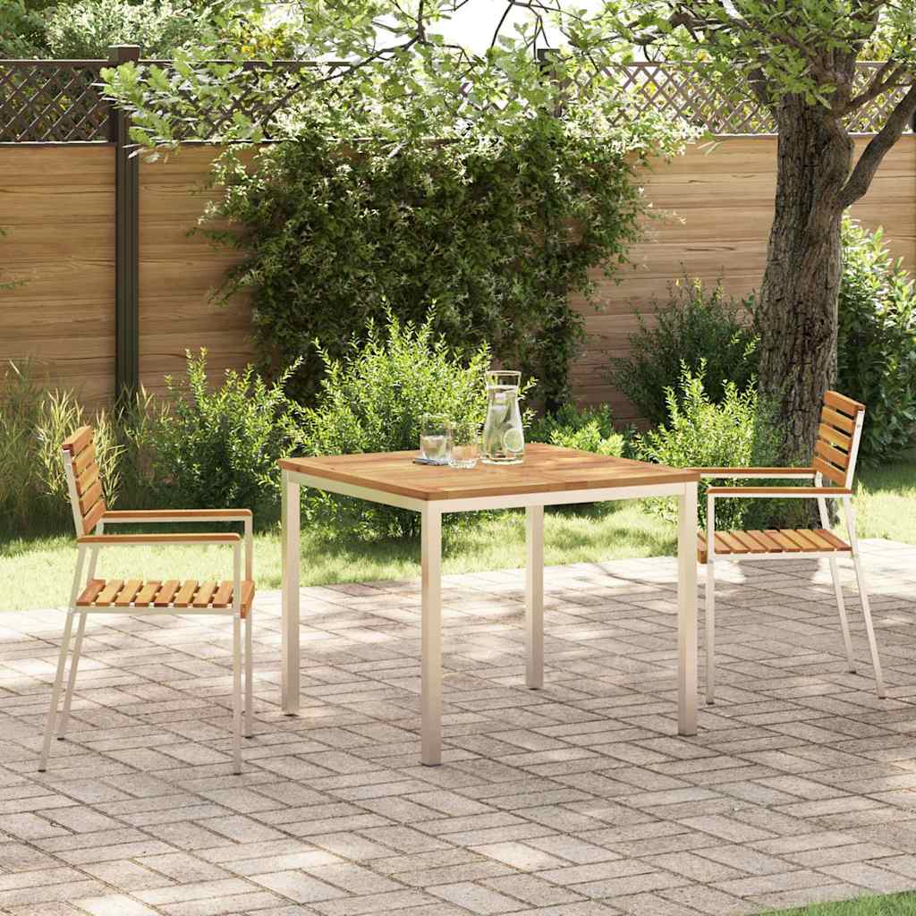 vidaXL Garden Dining Set 7 pcs and Stainless Steel