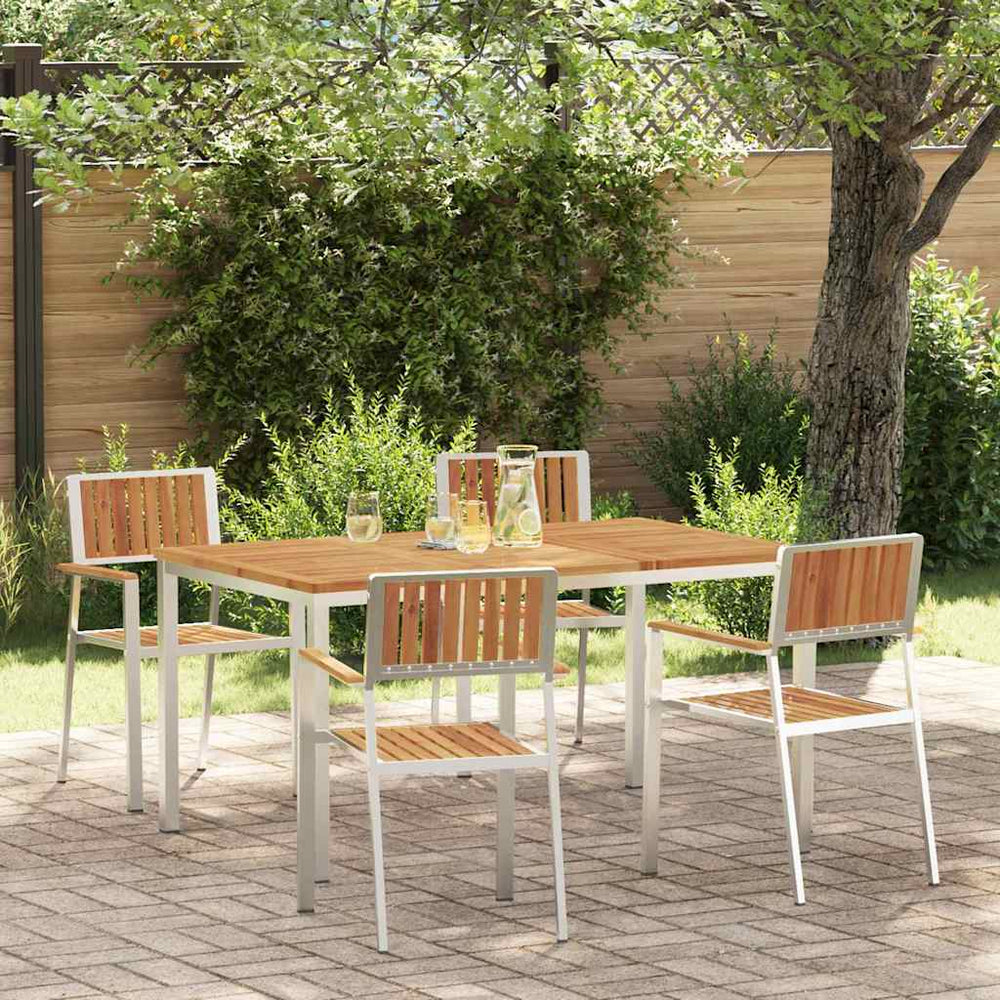 vidaXL Outdoor Dining Set 5 pcs 150 x 90 x 75 cm