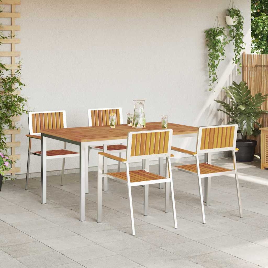 vidaXL Outdoor Dining Set 5 pcs 150 x 90 x 75 cm 4