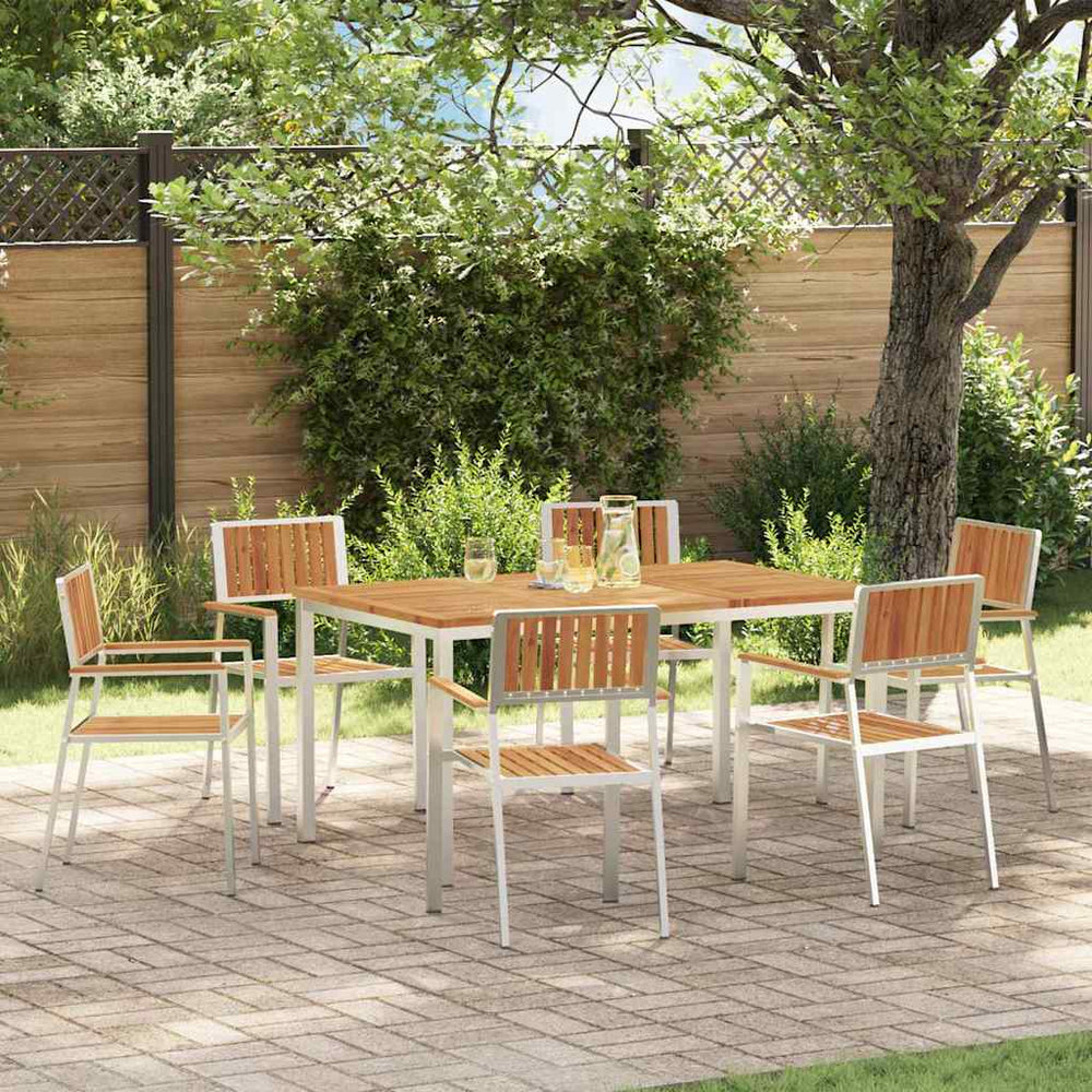 vidaXL Outdoor Dining Set 7 pcs 150 x 90 x 75 cm