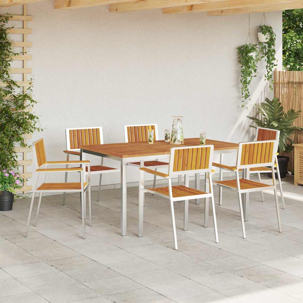vidaXL Outdoor Dining Set 7 pcs 150 x 90 x 75 cm 4