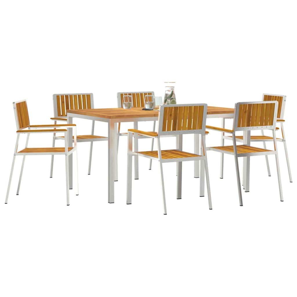 vidaXL Outdoor Dining Set 7 pcs 150 x 90 x 75 cm 3