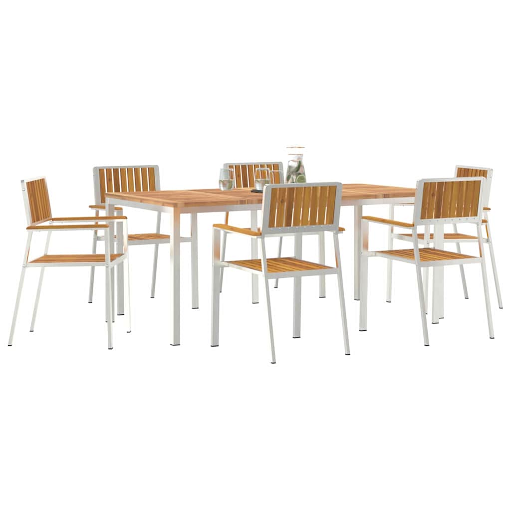 vidaXL Outdoor Dining Set 7 pcs 180 x 90 x 75 cm 2