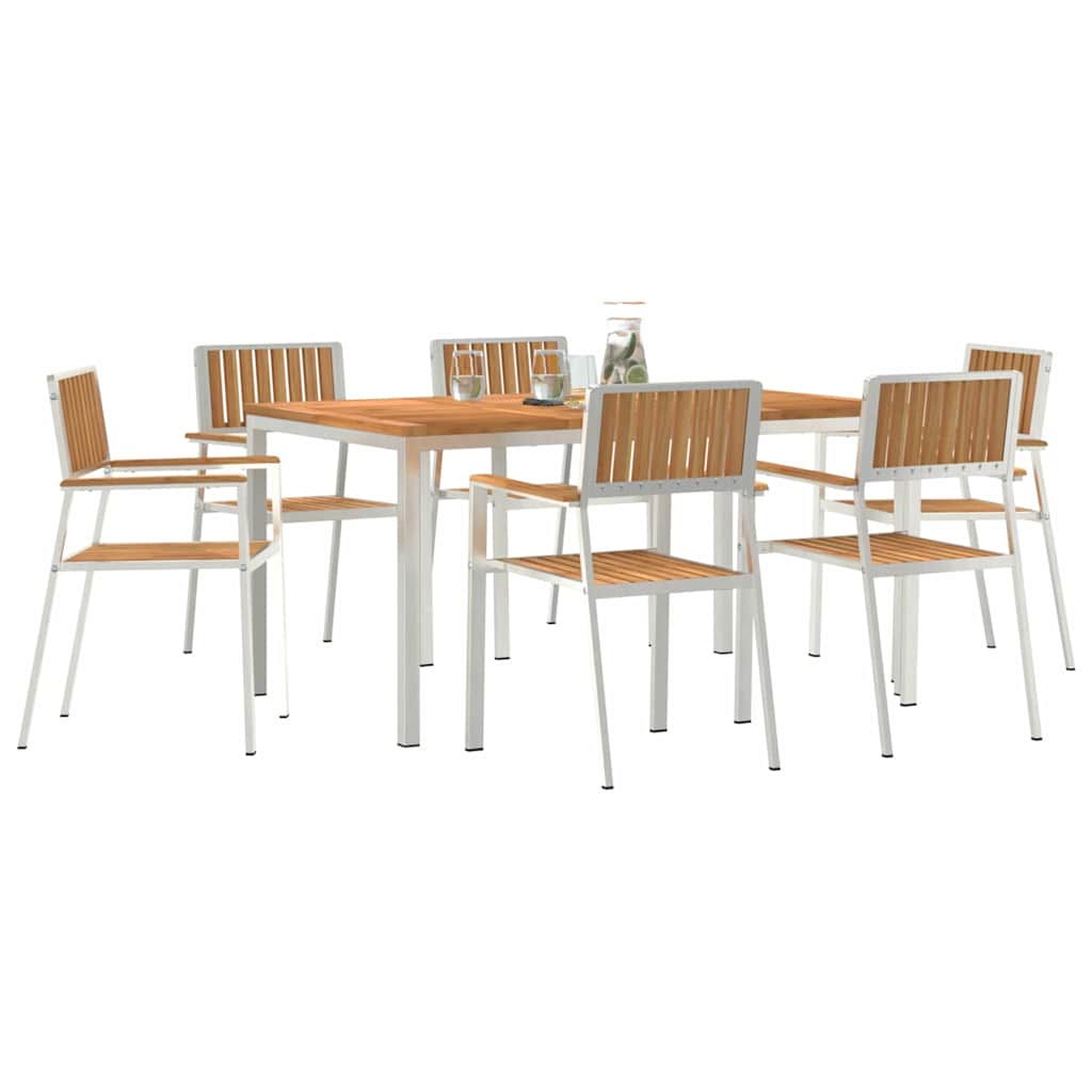 vidaXL Outdoor Dining Set 7 pcs 150 x 90 x 75 cm 3