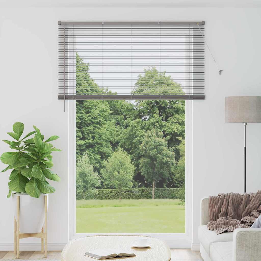 Venetian Blind 220 x 55 cm 25 mm Aluminium Silver 140 cm
