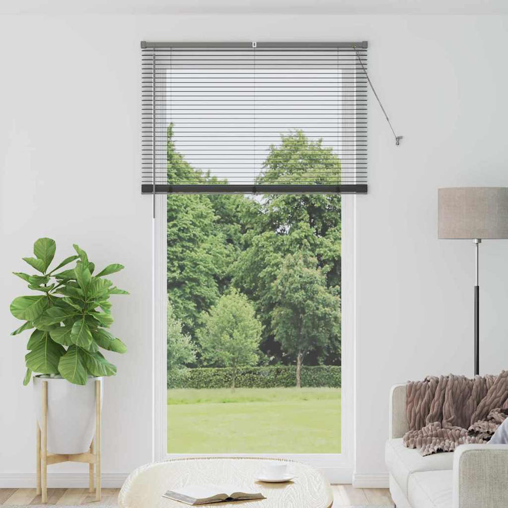 vidaXL Venetian Blind 220 x 40 cm 25 mm Aluminium Dark Grey