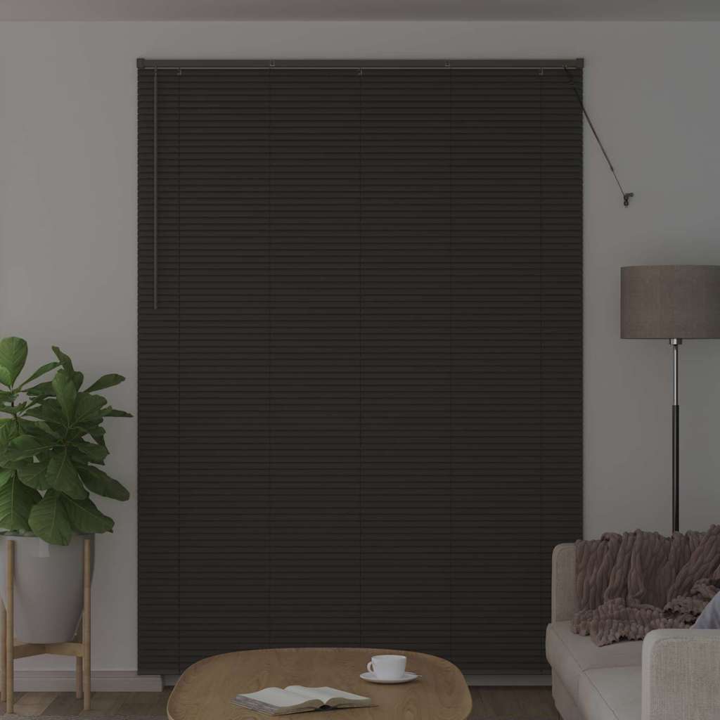 Venetian Blind 220 x 40 cm 25 mm Aluminium Dark Grey 155 cm