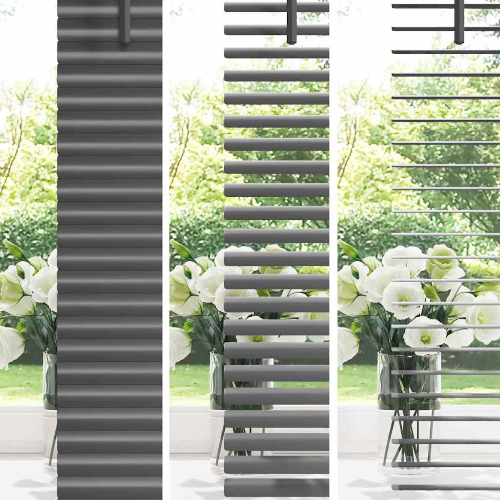 Venetian Blind 220 x 40 cm 25 mm Aluminium Dark Grey 155 cm