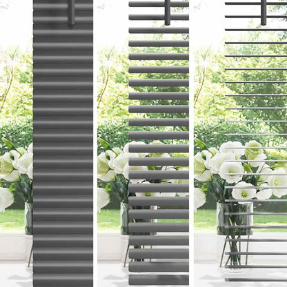 Venetian Blind 220 x 40 cm 25 mm Aluminium Dark Grey 155 cm