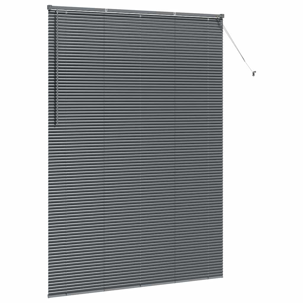 Venetian Blind 220 x 40 cm 25 mm Aluminium Dark Grey 155 cm
