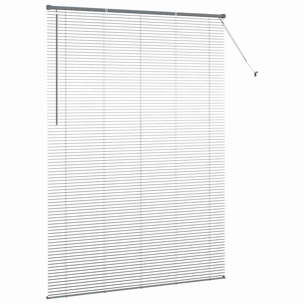 Venetian Blind 220 x 40 cm 25 mm Aluminium Dark Grey 155 cm