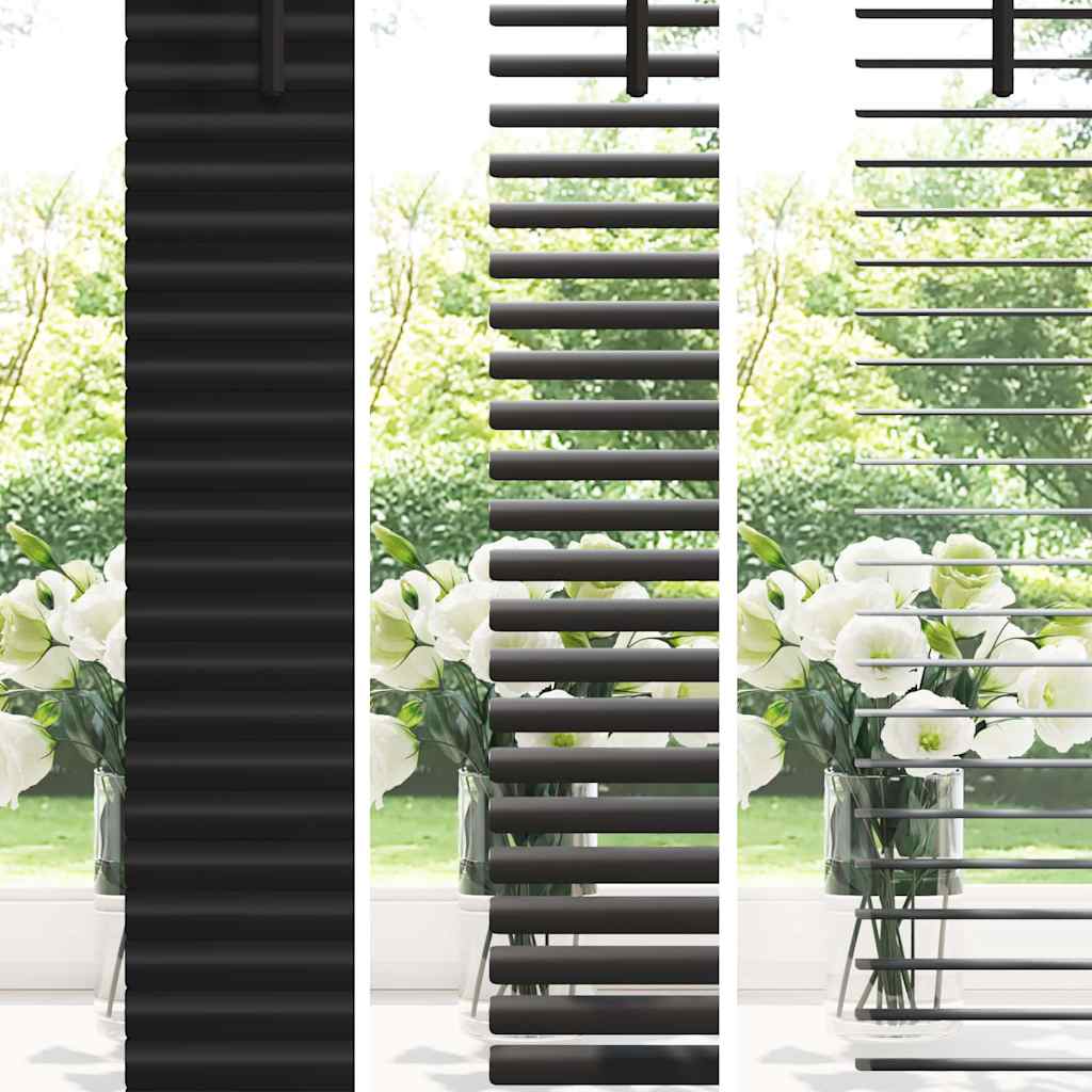 Venetian Blind 220 x 85 cm 25 mm Aluminium Black 115 cm