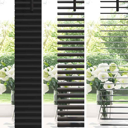 Venetian Blind 220 x 85 cm 25 mm Aluminium Black 115 cm