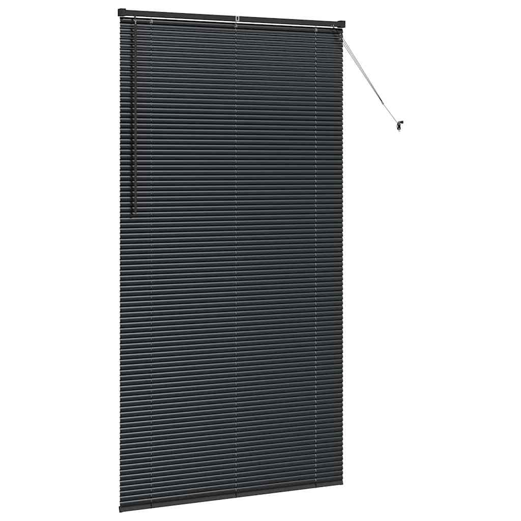 Venetian Blind 220 x 85 cm 25 mm Aluminium Black 115 cm