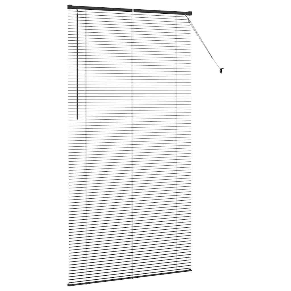 Venetian Blind 220 x 85 cm 25 mm Aluminium Black 115 cm