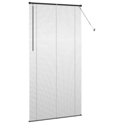 Venetian Blind 220 x 85 cm 25 mm Aluminium Black 115 cm