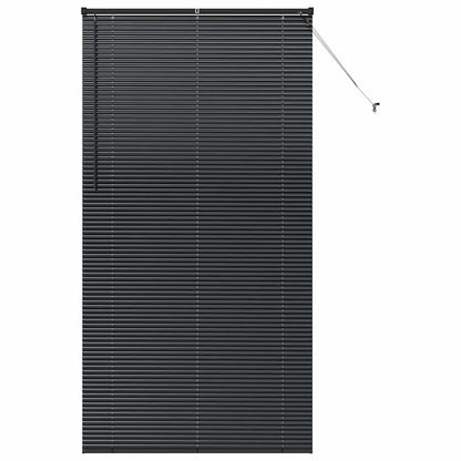 Venetian Blind 220 x 85 cm 25 mm Aluminium Black 115 cm