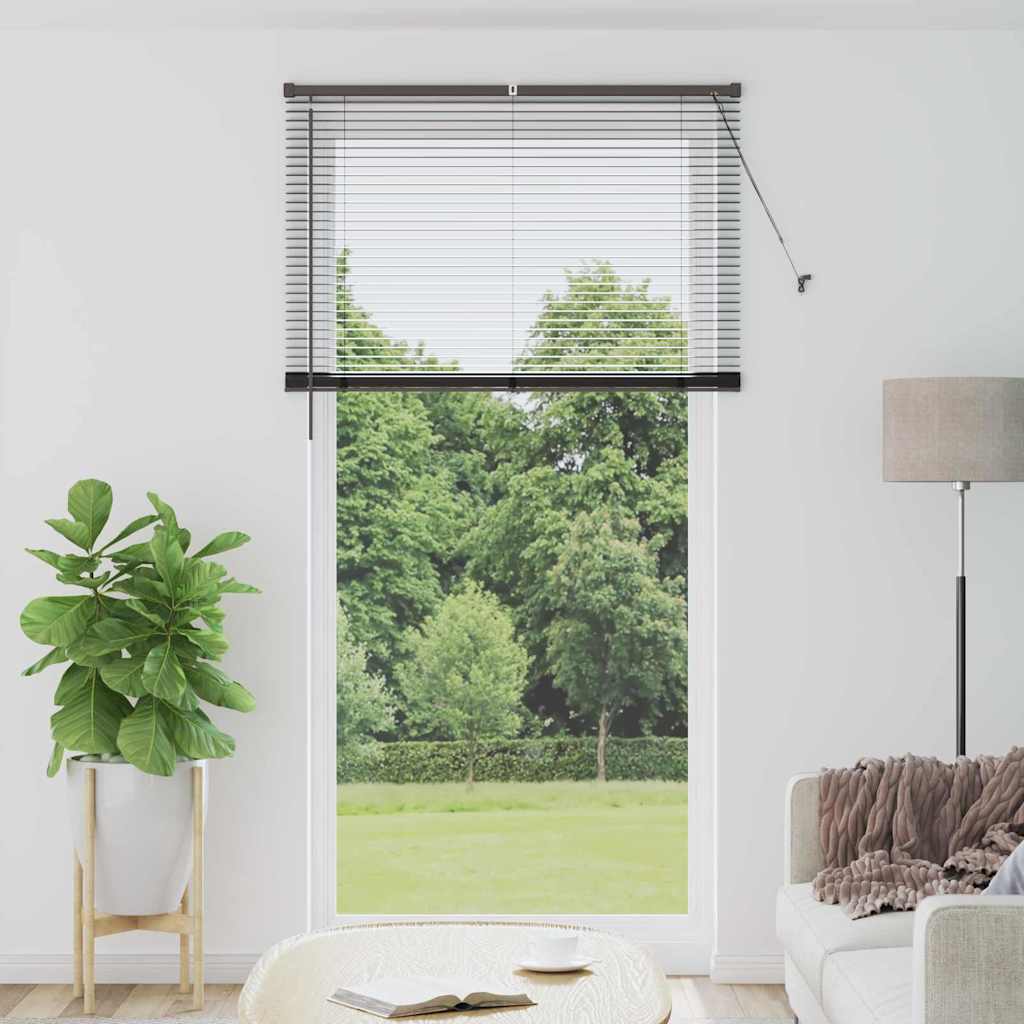 Venetian Blind 220 x 85 cm 25 mm Aluminium Black 120 cm