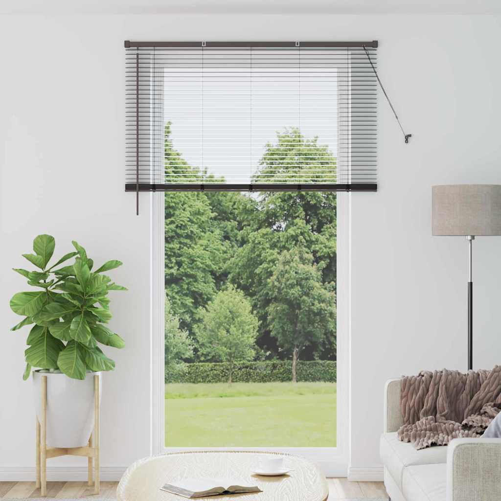 Venetian Blind 220 x 85 cm 25 mm Aluminium Black 125 cm