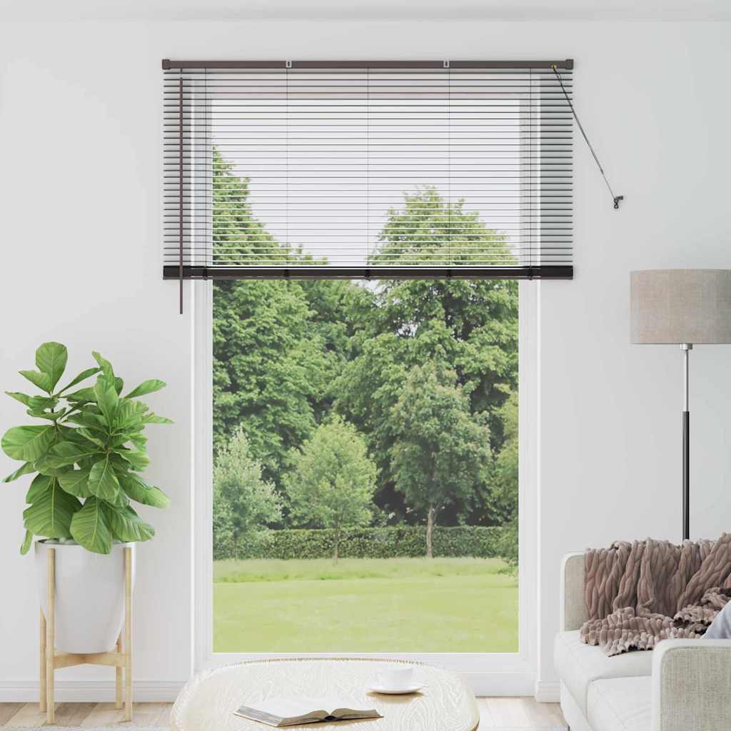 Venetian Blind 220 x 85 cm 25 mm Aluminium Black 140 cm