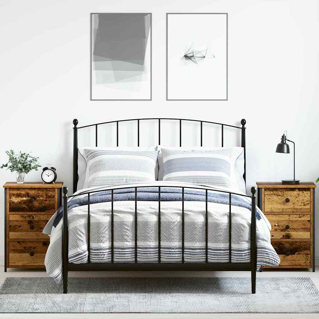 Bedside Cabinets 40x36x60 cm Engineered Wood Old wood 2