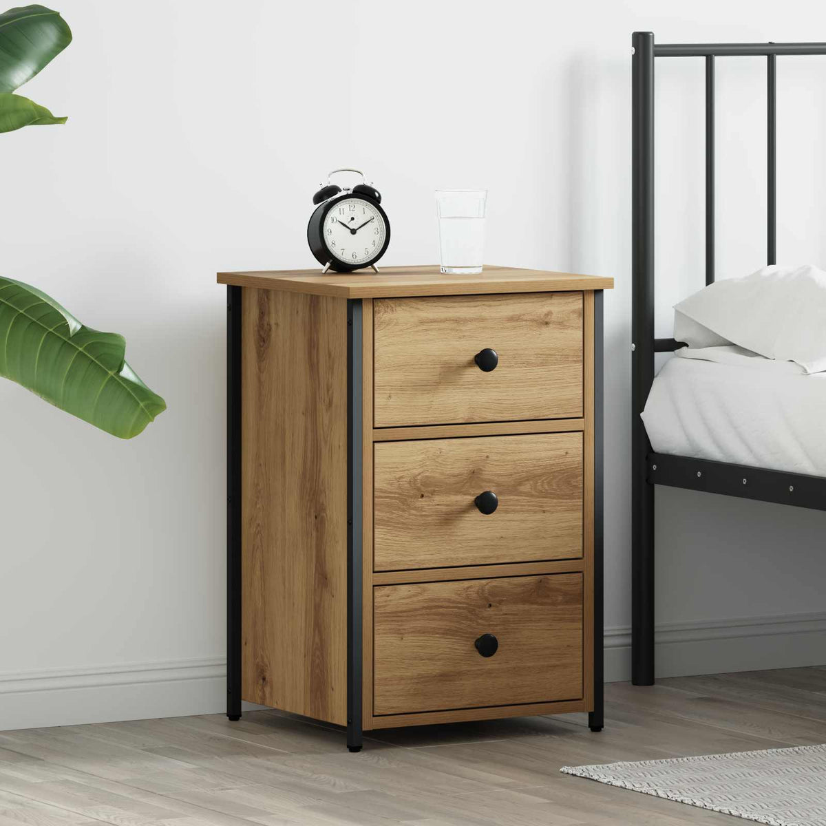 Bedside Cabinets 40x36x60 cm Engineered Wood Artisan oak 1