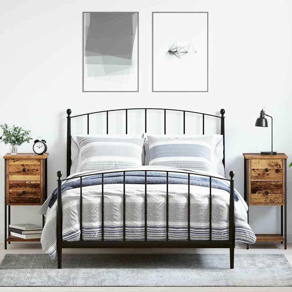 Bedside Cabinet 32x42x70 cm Engineered Wood Old wood 2
