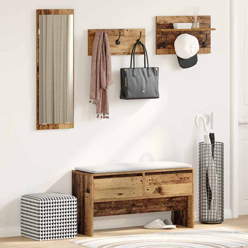 vidaXL 4 Piece Hallway Furniture Set Engineered Wood